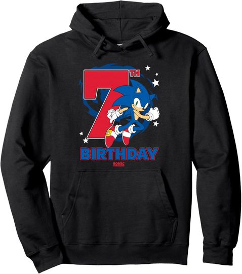 Discover Sonic The Hedgehog Epic Sonic 7th Birthday Big Chest Logo Pullover Hoodie