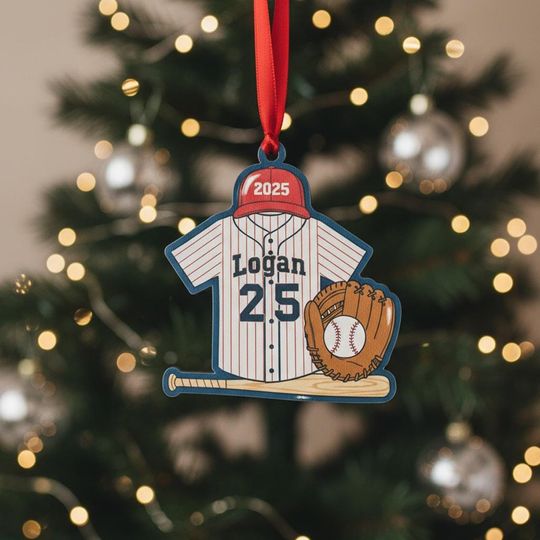Discover Custom Baseball Ornament 2025, Personalized Name Acrylic Sports Ornament, Baseball Player Gift, Holiday Tree Decoration, Sports Keepsake