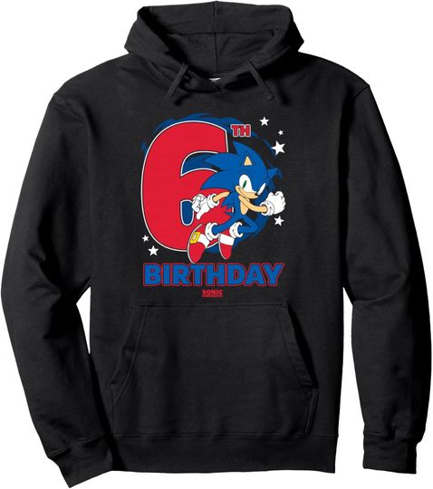 Discover Sonic The Hedgehog Epic Sonic 6th Birthday Big Chest Logo Pullover Hoodie