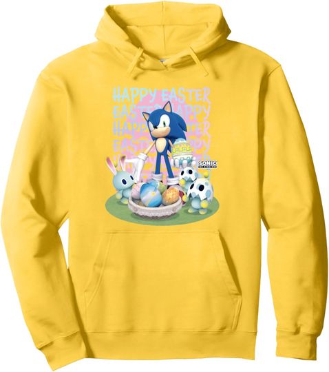 Discover Sonic The Hedgehog Happy Easter Sonic Egg Speed Big Logo Pullover Hoodie