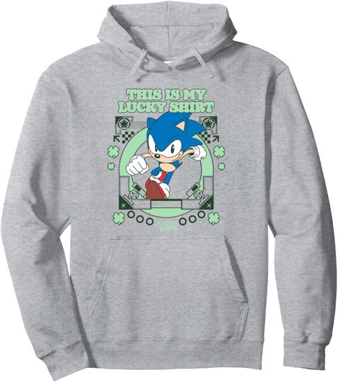 Discover Sonic The Hedgehog This Is My Lucky Shirt Sonic The Hedgehog Pullover Hoodie