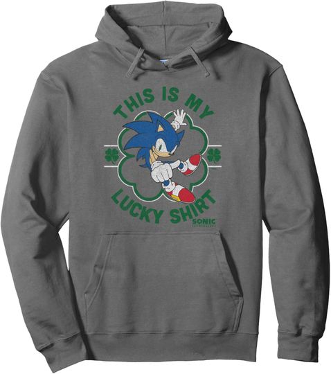 Discover Sonic The Hedgehog St. Patrick's Day My Lucky Sonic Pullover Hoodie
