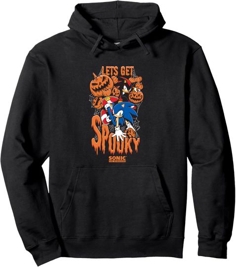 Sonic The Hedgehog Halloween Let's Get Spooky Sonic & Shadow Pullover Hoodie