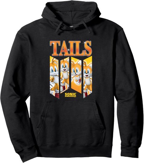 Discover Sonic The Hedgehog Tails Speed & Shine Panels Pullover Hoodie