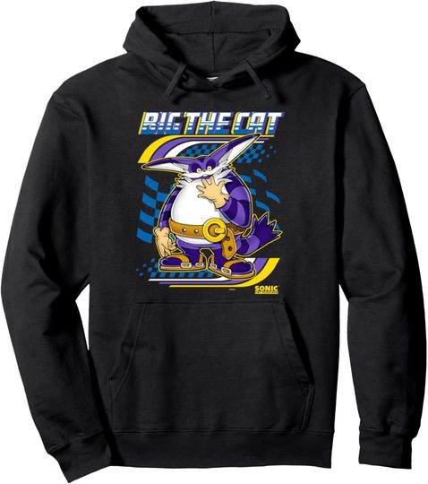 Discover Sonic The Hedgehog Big The Cat Ready For Race Chest Poster Pullover Hoodie