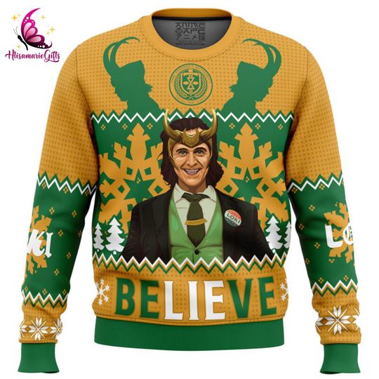 Loki Laufeyson Ugly Christmas Sweatshirt, Loki Laufeyson Ugly Sweater
