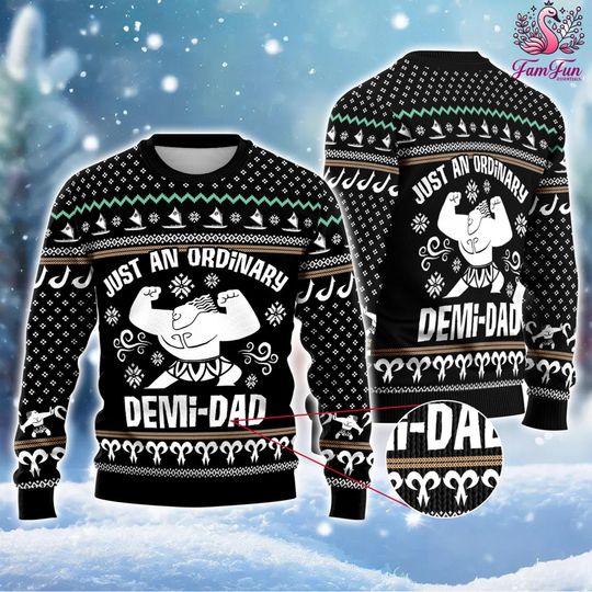 Discover Demi Dad Moana Ugly Christmas Sweater, Just An Ordinary Demi Dad Sweater, Moana Christmas Sweater, Disneyland Christmas, Gifts for Him