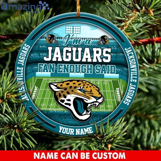 Discover Personalized Jacksonville Football Jaguars Team Christmas Ceramic Ornament Gift