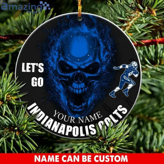 Discover Personalized Indianapolis Football Colts Team Christmas Ceramic Ornament Gift