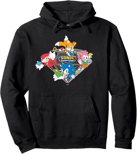 Discover Sonic the Hedgehog, Sonic Superstars - Emerald Club Pullover Hoodie