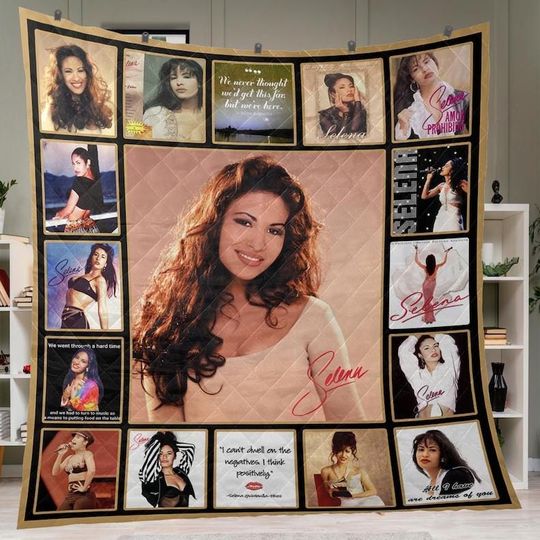 Discover Selena Quintanilla Fleece Quilt Blanket, Halloween Bedding Blanket