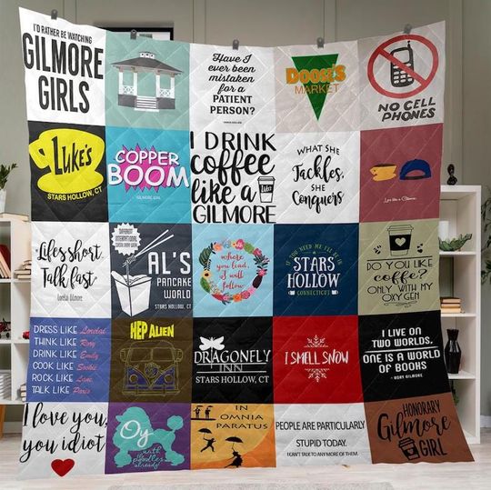 Discover Gilmore Girls Quilt Blanket, Fleece Blanket, Bedding Gift, Christmas Present