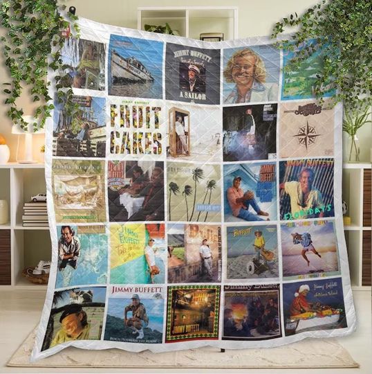 Discover Jimmy Buffett 3D Printed Fleece Blanket, Bedding Blanket, Halloween & Christmas Gift