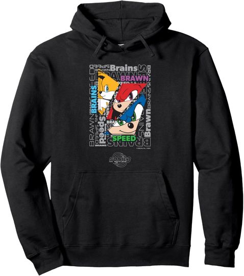 Discover Sonic the Hedgehog 3 - Text Collage Pullover Hoodie