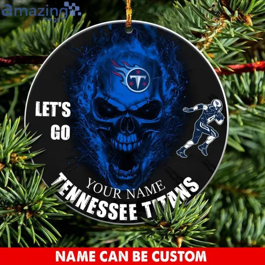 Discover Personalized Tennessee Football Titans Team Christmas Ceramic Ornament Gift