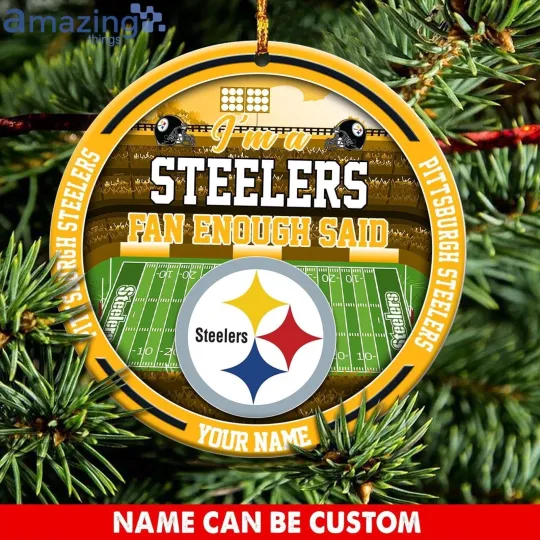 Discover Personalized Pittsburgh Football Steeler Team Christmas Ceramic Ornament Gift