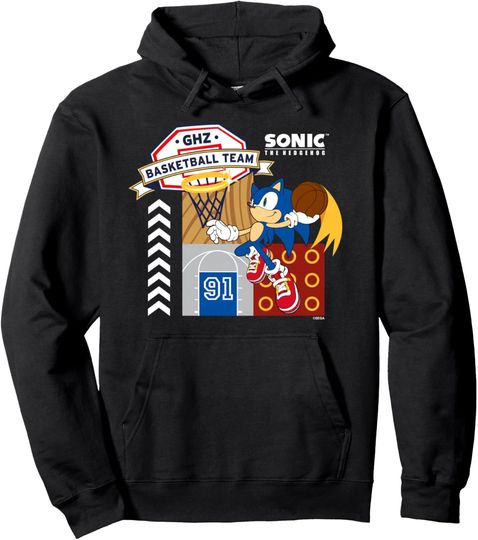Discover Sonic the Hedgehog - GHZ Basketball Team Pullover Hoodie