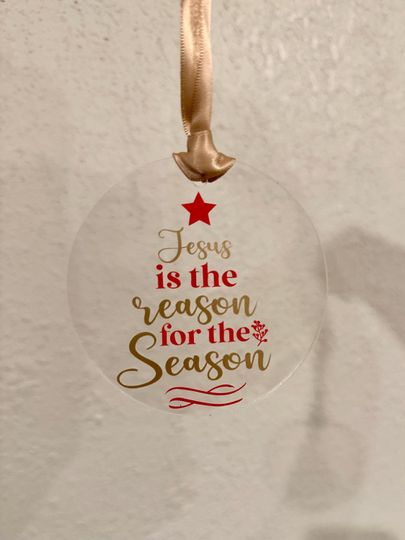 Discover Jesus is the reason for the season Acrylic Ornament, Christian Ornament, Acrylic Ornament, Christmas Gift, Christmas Ornament