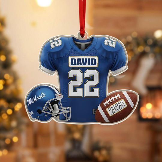 Discover Football Jersey 2D Flat Ornament, Personalized Custom Team Keepsake, Acrylic Sports Gift