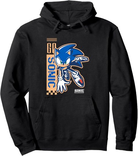 Discover Sonic The Hedgehog Go Sonic Epic Pose Vintage Shot Pullover Hoodie