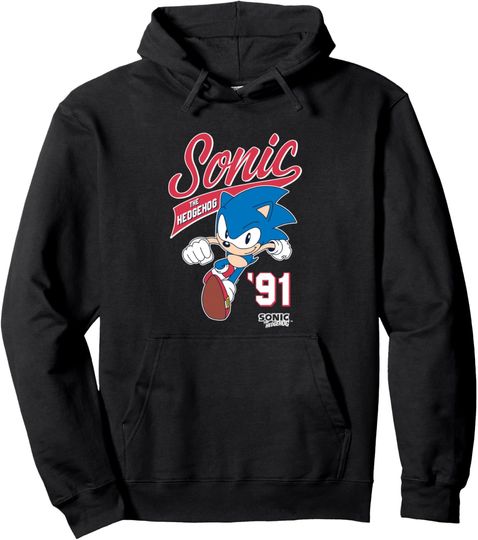Discover Sonic The Hedgehog '91 Epic Run Sports Style Logo Pullover Hoodie