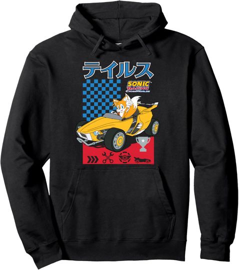 Discover Sonic Racing CrossWorlds - Time to Drive Tails Pullover Hoodie