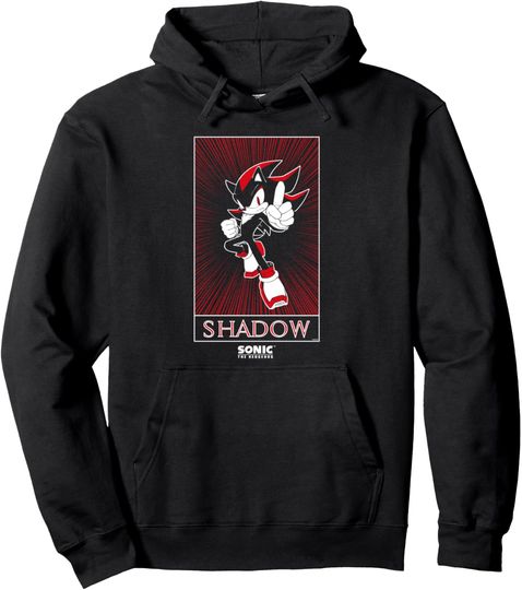 Discover Sonic The Hedgehog Shadow Vintage Tarot Card Style Poster Pullover Hoodie