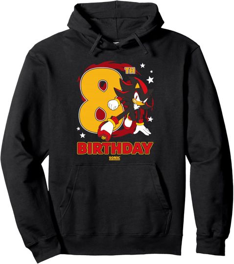 Discover Sonic The Hedgehog Epic Shadow 8th Birthday Big Chest Logo Pullover Hoodie