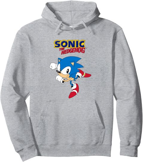 Discover Sonic The Hedgehog Classic Sonic Running Cool Shot Pullover Hoodie
