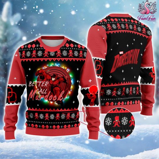 Better Call Murdock Daredevil Ugly Christmas Sweatshirt | Daredevil Ugly Sweater