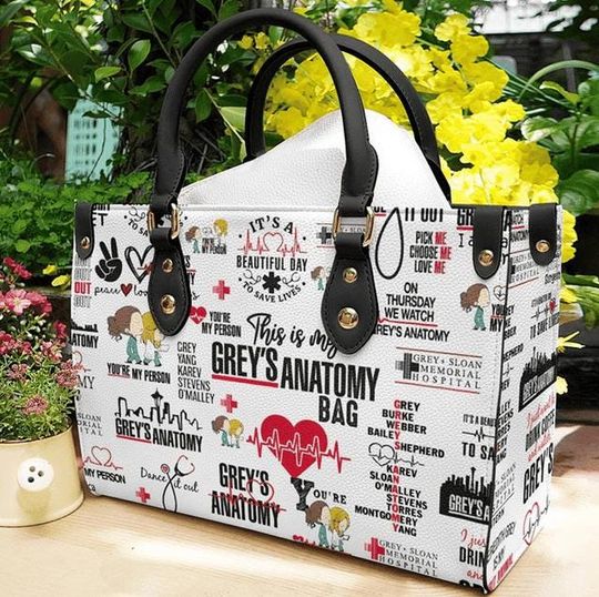 Discover Grey's Anatomy Women Leather Handbag, Personalized Custom Leather Bag