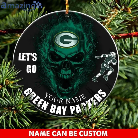 Discover Personalized Green Bay Football Packers Team Christmas Ceramic Ornament Gift