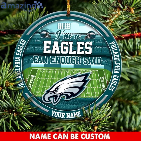 Discover Personalized Philadelphia Football Eagles Team Christmas Ceramic Ornament Gift