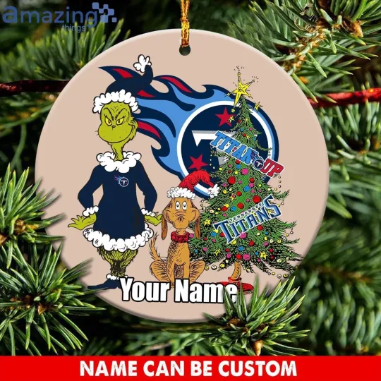 Discover Personalized Tennessee Football Titans Team Christmas Ceramic Ornament Gift