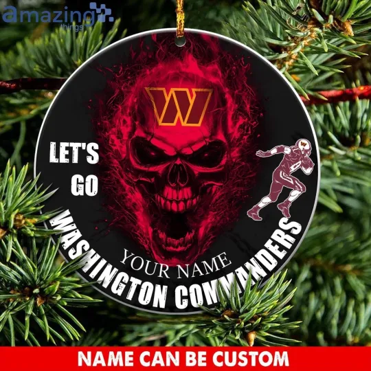 Discover Personalized Washington Football Commanders Team Christmas Ceramic Ornament Gift