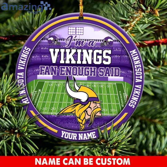 Discover Personalized Minnesota Football Vikings Team Christmas Ceramic Ornament Gift