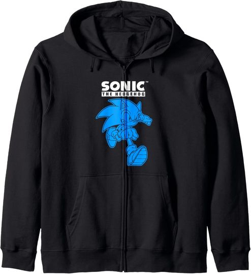 Sonic The Hedgehog Blue Shade Epic Run Portrait Zip Hoodie