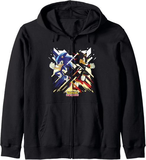 Sonic The Hedgehog Sonic & Shadow Epic Logo Zip Hoodie