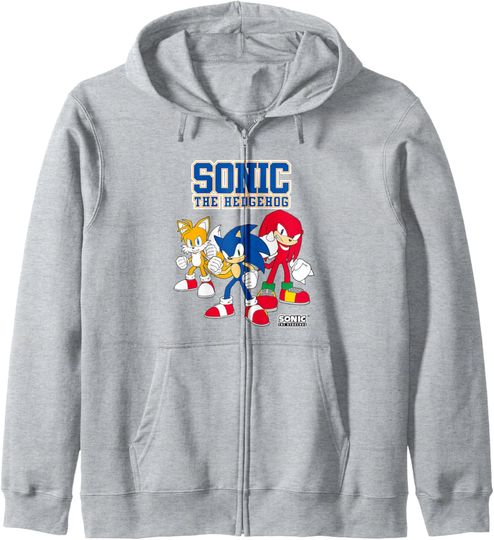 Discover Sonic The Hedgehog Main Trio Heroic Poses Group Shot Zip Hoodie