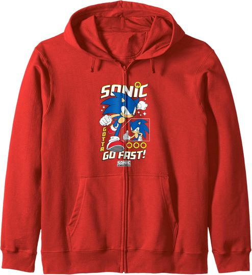 Discover Sonic The Hedgehog Gotta Go Fast! Epic Run Zip Hoodie