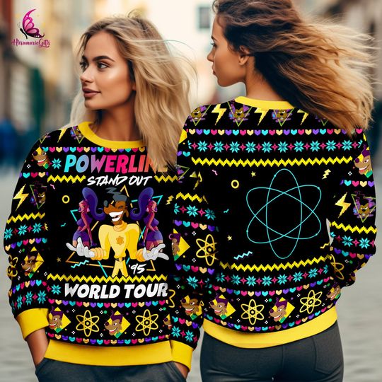 Goofy Powerline Ugly Christmas Sweater, Powerline Christmas Sweatshirt, Powerline World Tour Shirt