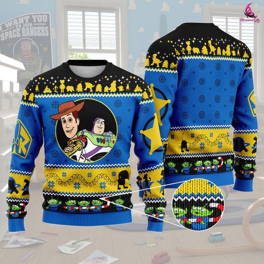 Toy Story Ugly Sweatshirt,Woody Buzz Lightyear Christmas Sweater