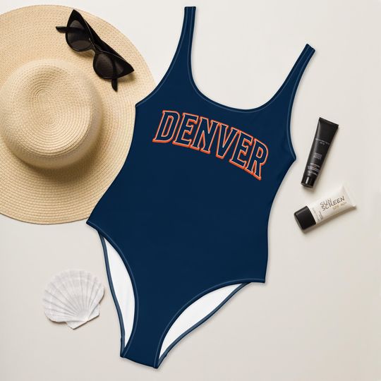 Discover Denver Football Bikini, Swimsuit for Fan, Womens Game Day Outfit, Sports Fan Clothing