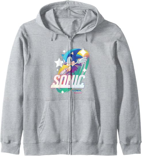 Sonic The Hedgehog Sonic Sparkle Dash Vintage Zip Hoodie