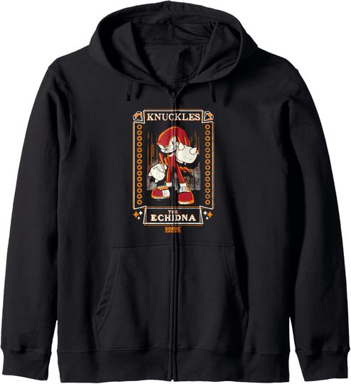 Discover Sonic The Hedgehog Knuckles The Echidna Distressed Tarot Zip Hoodie