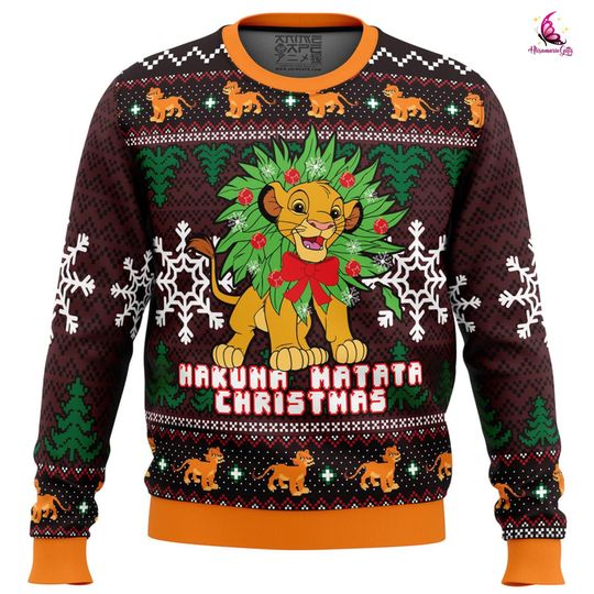 The Lion King Ugly Christmas Sweatshirt, Simba The Lion King Ugly Sweater