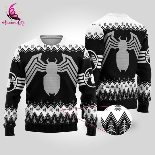 Discover Venom Ugly Christmas Sweatshirt, Eddie Brock Venom Christmas Sweater, Venom Spider Man Superhero Christmas Sweatshirt