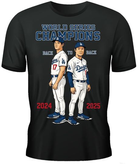 Discover Dodgers Back-to-Back World Series Champions Ohtani and Yamamoto Custom