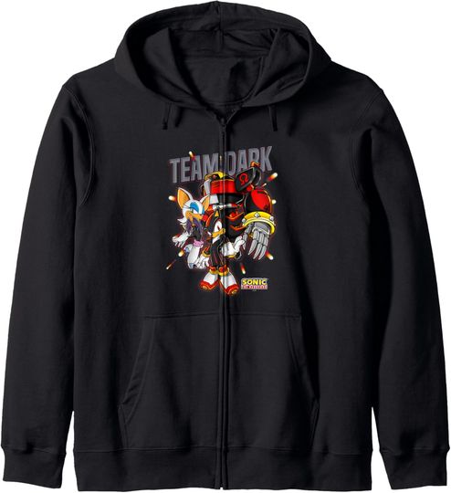 Discover Sonic The Hedgehog Team Dark Omega Rouge & Shadow Zip Hoodie