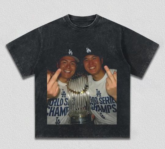 Discover World Series Champions 2025 Washed Shirt, Shohei Ohtani & Yoshinobu Yamamoto Los Angeles, Baseball Shirt